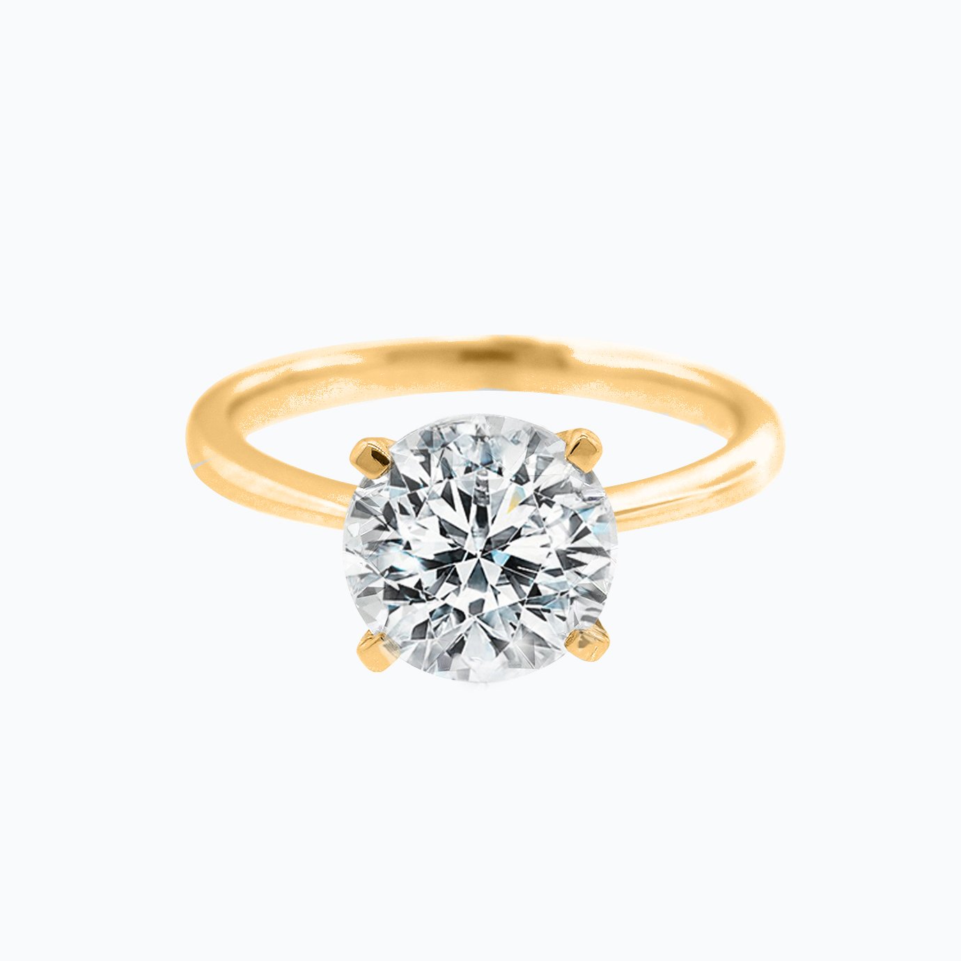 1.50 CT Round Shaped Moissanite Solitaire Engagement Ring