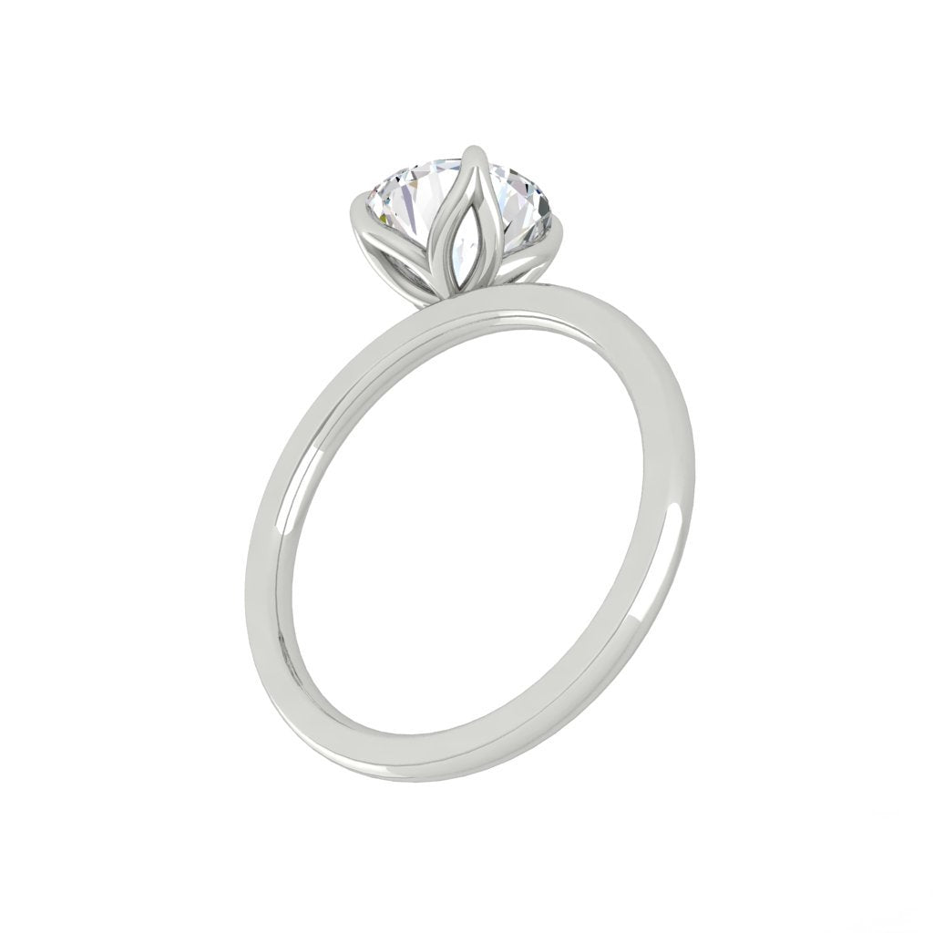 1.85 CT Round Cut Solitaire Moissanite Engagement Ring