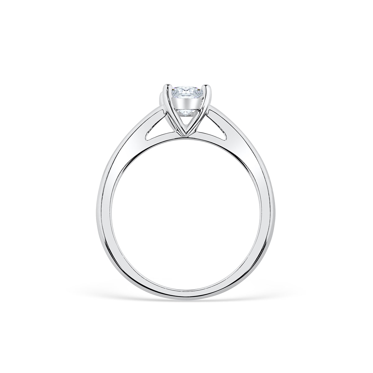 1.33 CT Oval Cut Solitaire Moissanite Engagement Ring