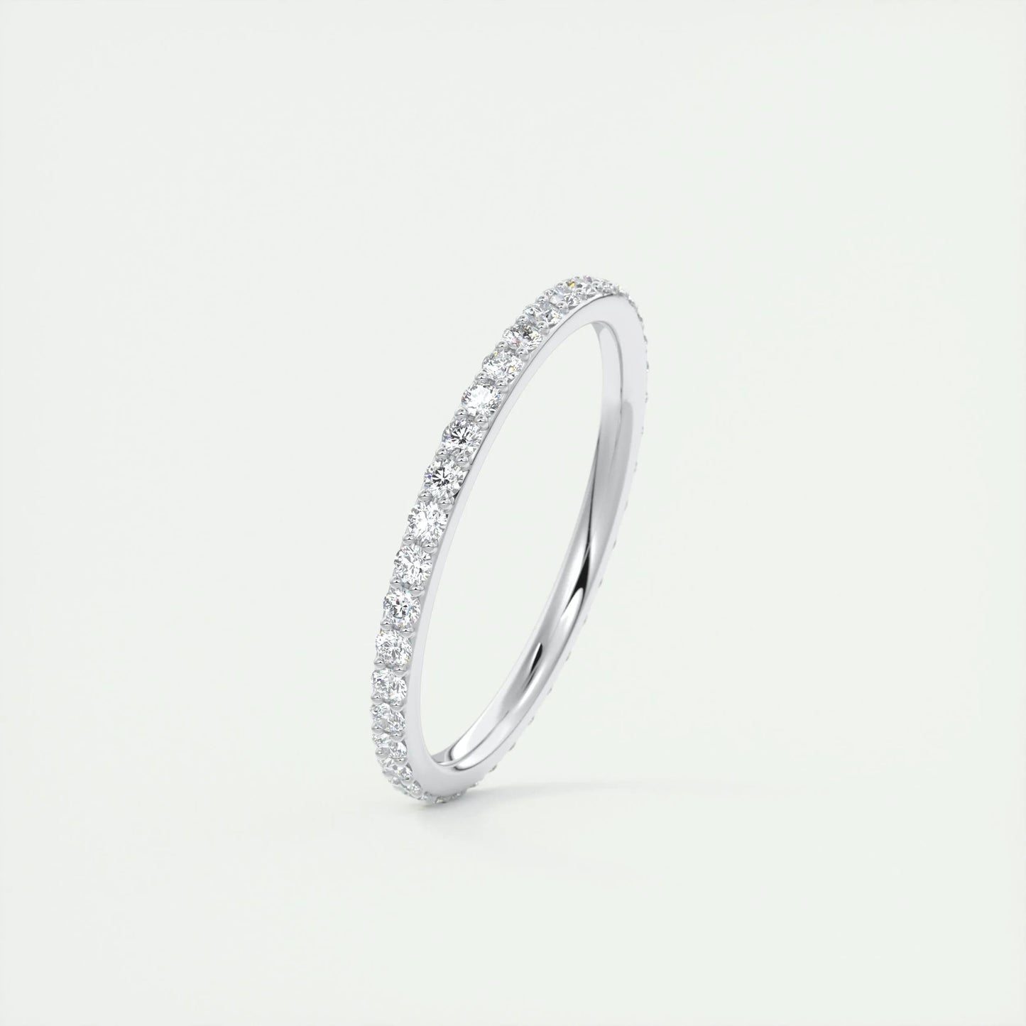 0.37 Round Cut Full Eternity Moissanite Bridal Wedding Band