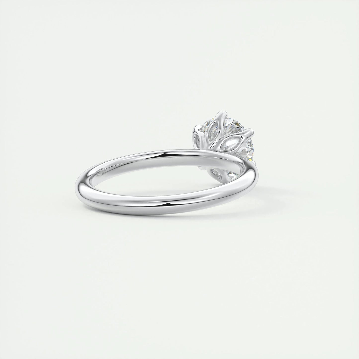 1.35 CT Round Cut Solitaire Moissanite Engagement Ring