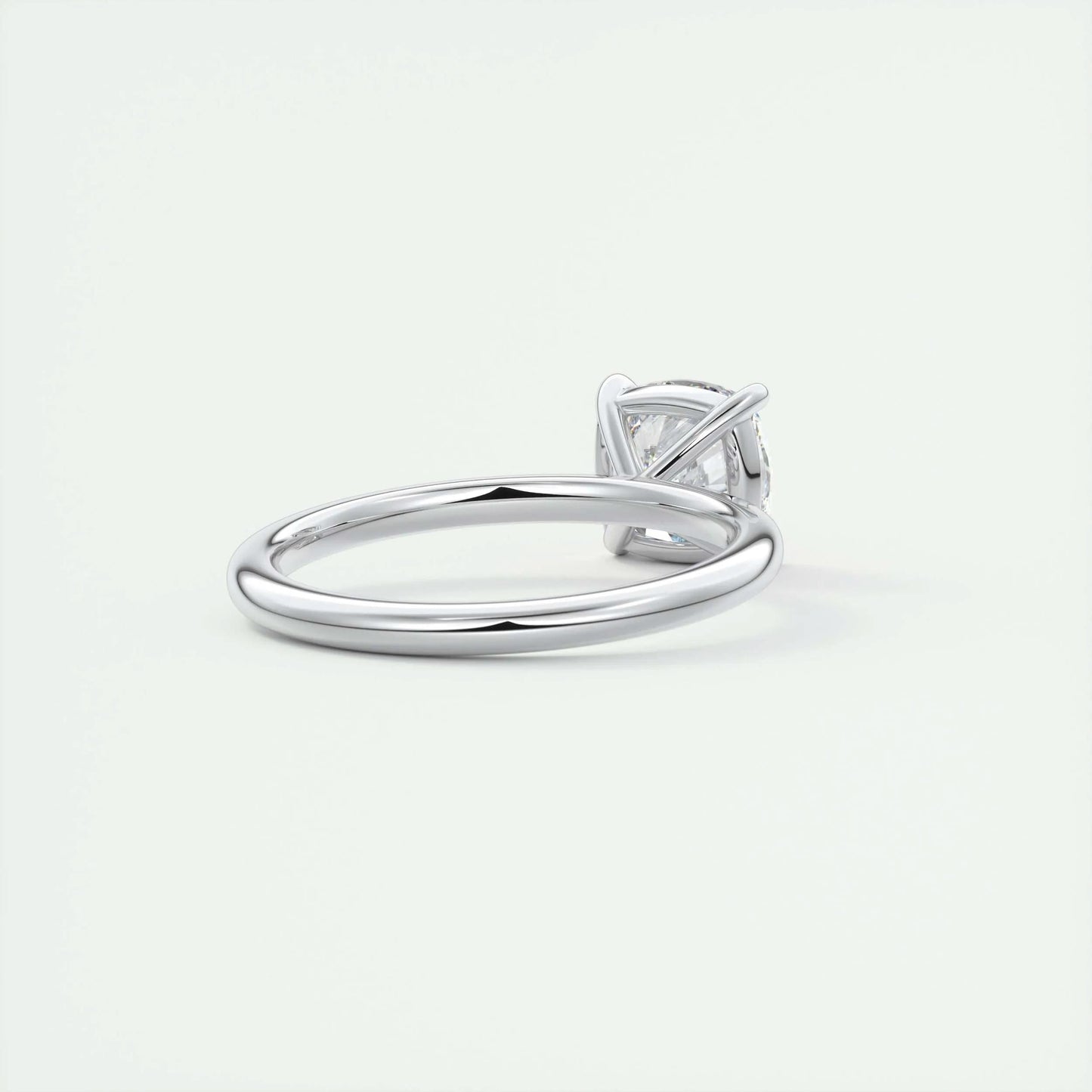 2.15 CT Cushion Cut Solitaire Moissanite Engagement Ring