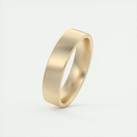 Classic Satin-Finish Yellow Gold Men's Band