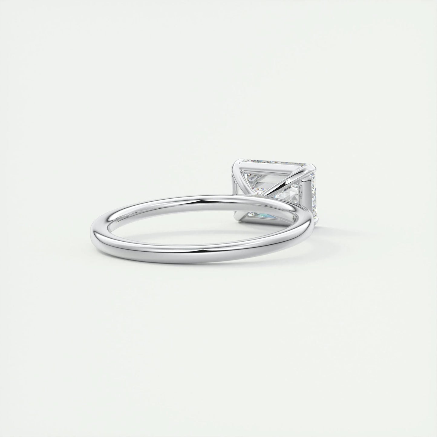 1.91 CT Emerald Cut Solitaire Moissanite Engagement Ring