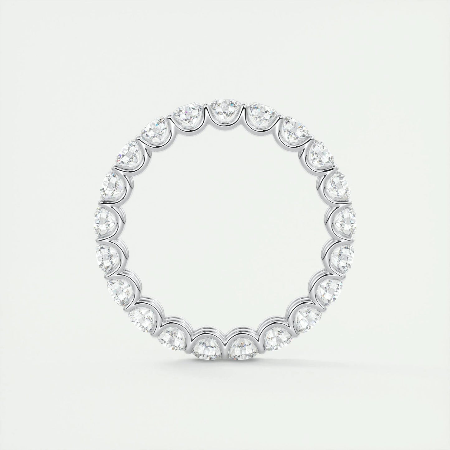 2.10 TCW Round Cut Full Eternity Moissanite Bridal Wedding Band