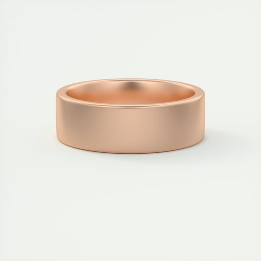 Satin-Finish Rose Gold Regular Men's Band