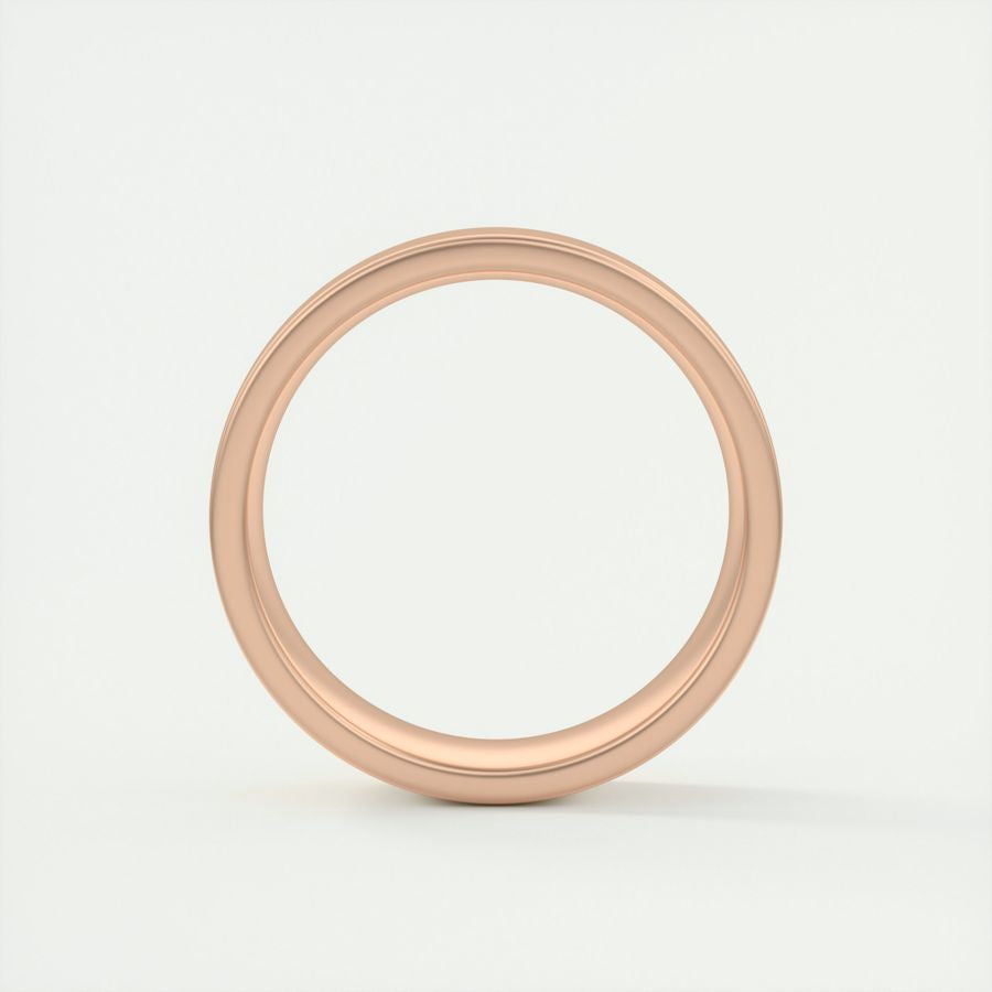 Satin-Finish Rose Gold Regular Men's Band