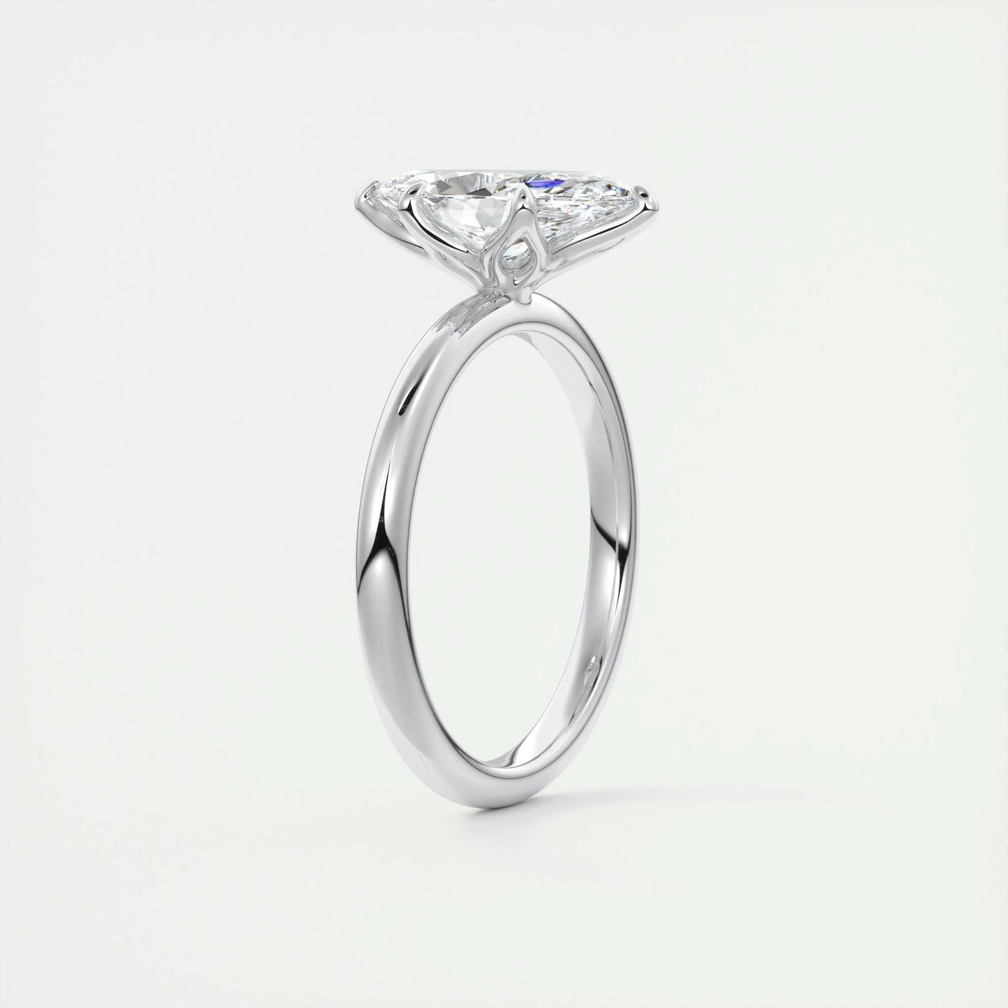 1.98 CT Marquise Cut Solitaire Moissanite Engagement Ring
