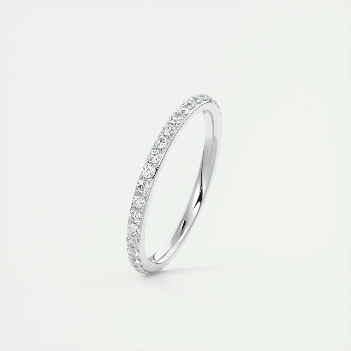 0.74 Round Cut Full Eternity Moissanite Bridal Wedding Band