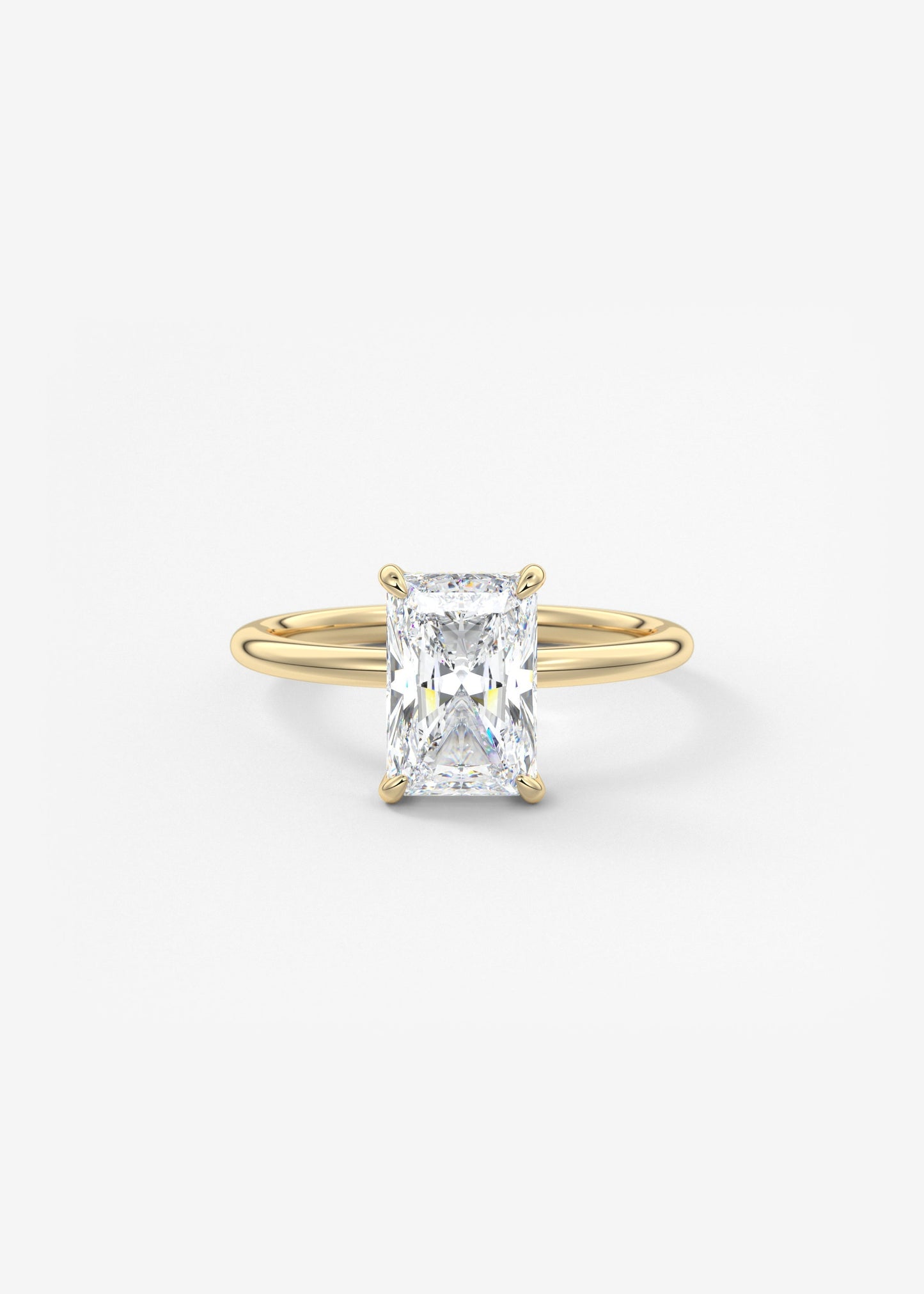 Radiant Hidden Halo Lab Grown Diamond Engagement Ring