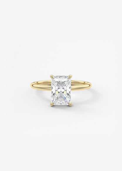 Radiant Hidden Halo Lab Grown Diamond Engagement Ring