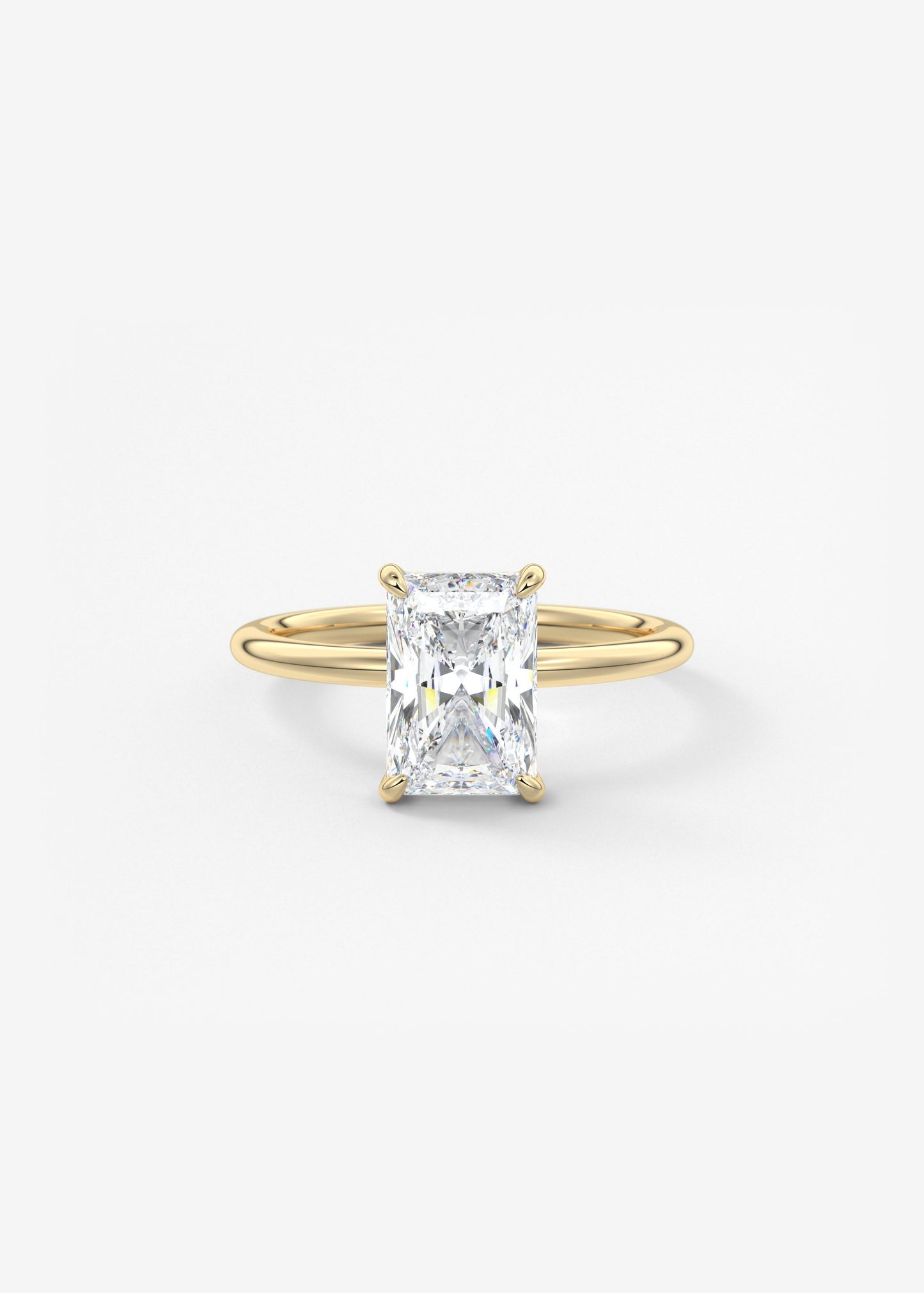Radiant Hidden Halo Lab Grown Diamond Engagement Ring