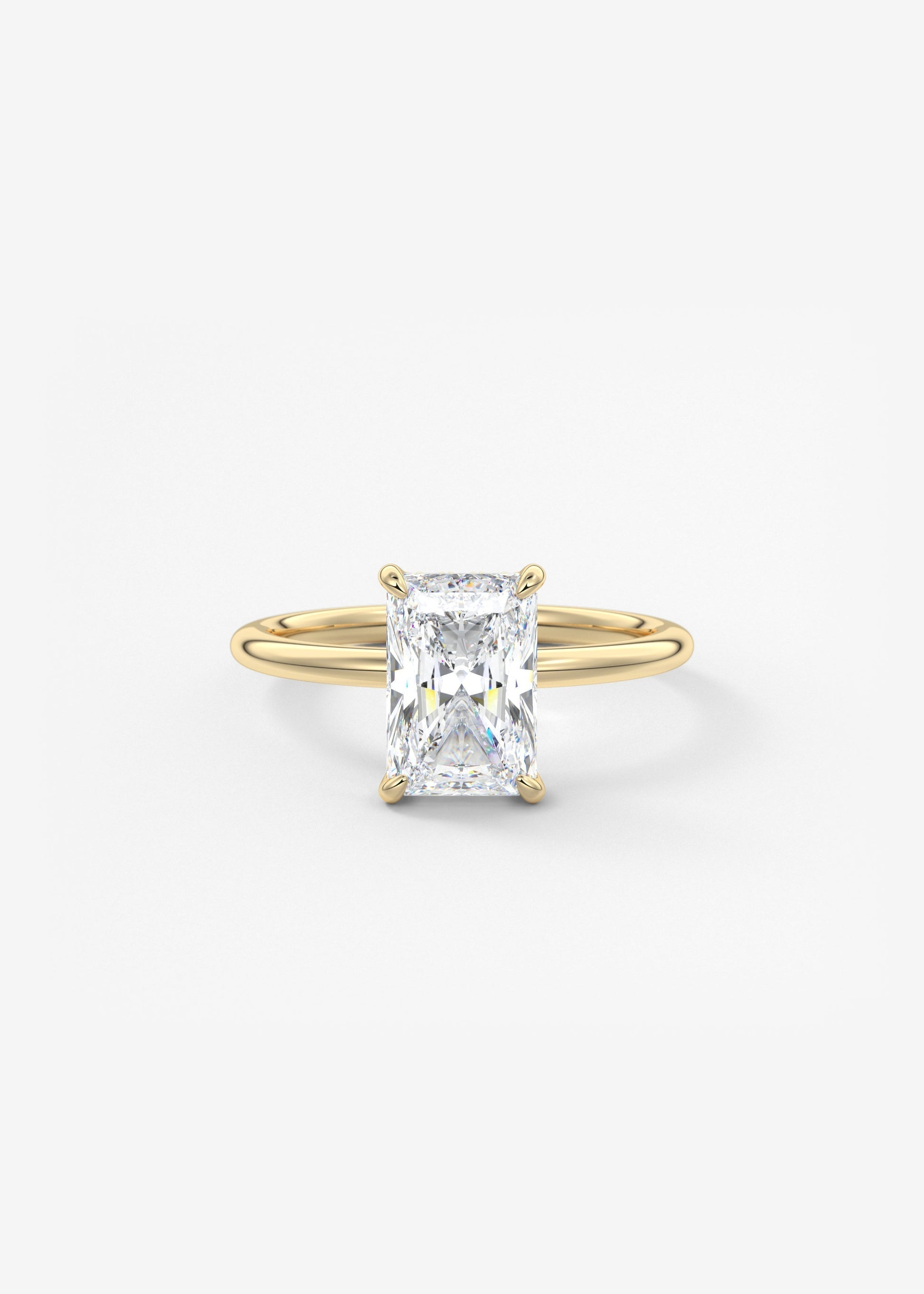 Radiant Hidden Halo Lab Grown Diamond Engagement Ring
