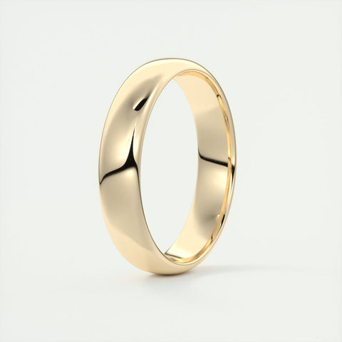 Polished Finish Regular Yellow Gold Men's Band