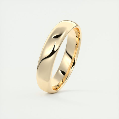 Polished Finish Regular Yellow Gold Men's Band