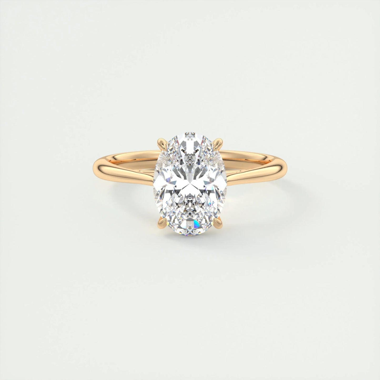 1.91 CT Oval Cut Solitaire Moissanite Engagement Ring