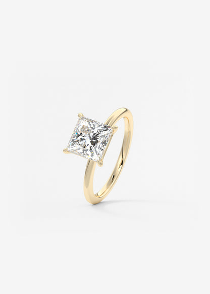 Princess Solitaire Lab Grown Diamond Engagement Ring