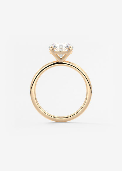 Round Solitaire Lab Grown Diamond Engagement Ring