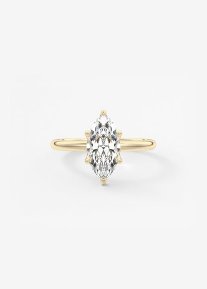 Marquise Solitaire Lab Grown Diamond Engagement Ring