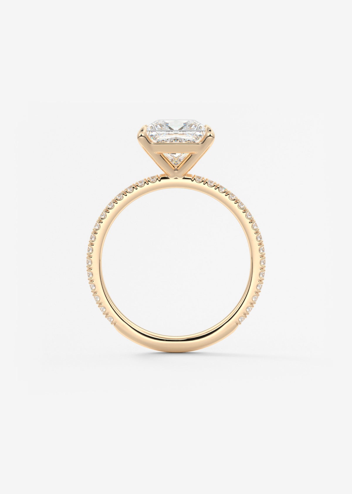 Princess Pave Lab Grown Diamond Engagement Ring