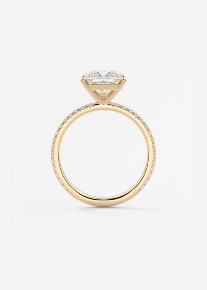 Princess Pave Lab Grown Diamond Engagement Ring