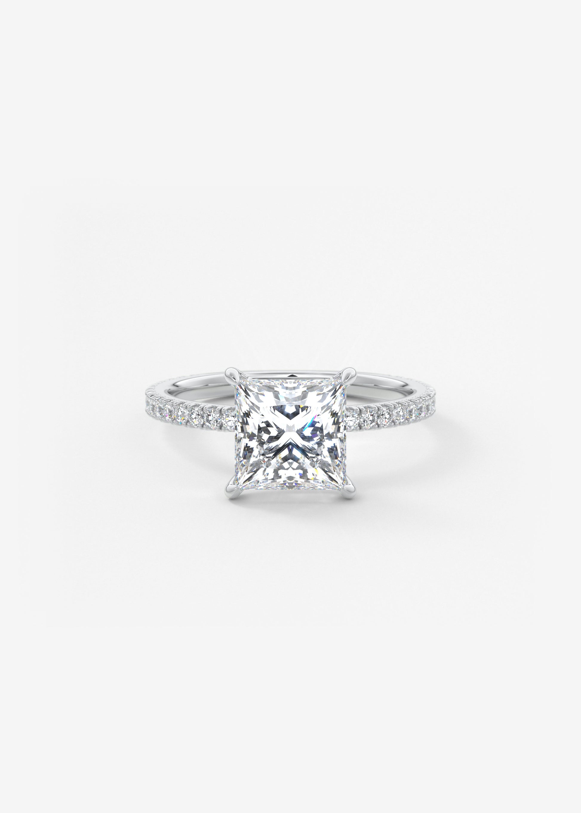 Princess Pave Lab Grown Diamond Engagement Ring