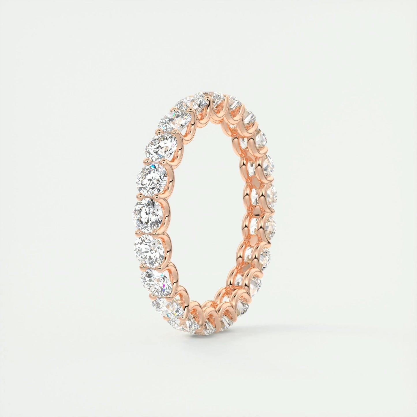 2.10 TCW Round Cut Full Eternity Moissanite Bridal Wedding Band