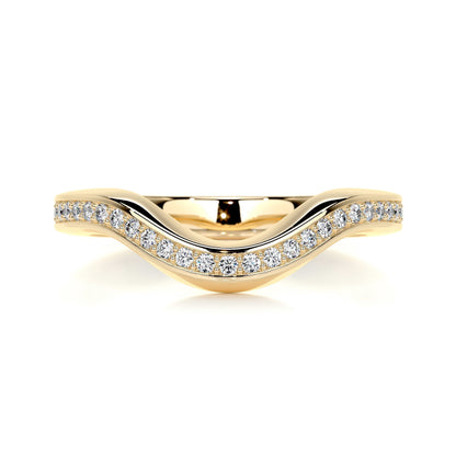 0.3 CT Round Curved CVD EF/VVS Diamond Wedding Band 6