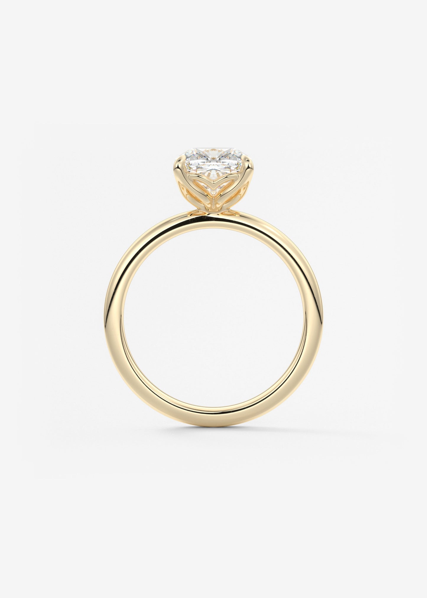 Cushion Solitaire Lab Grown Diamond Engagement Ring