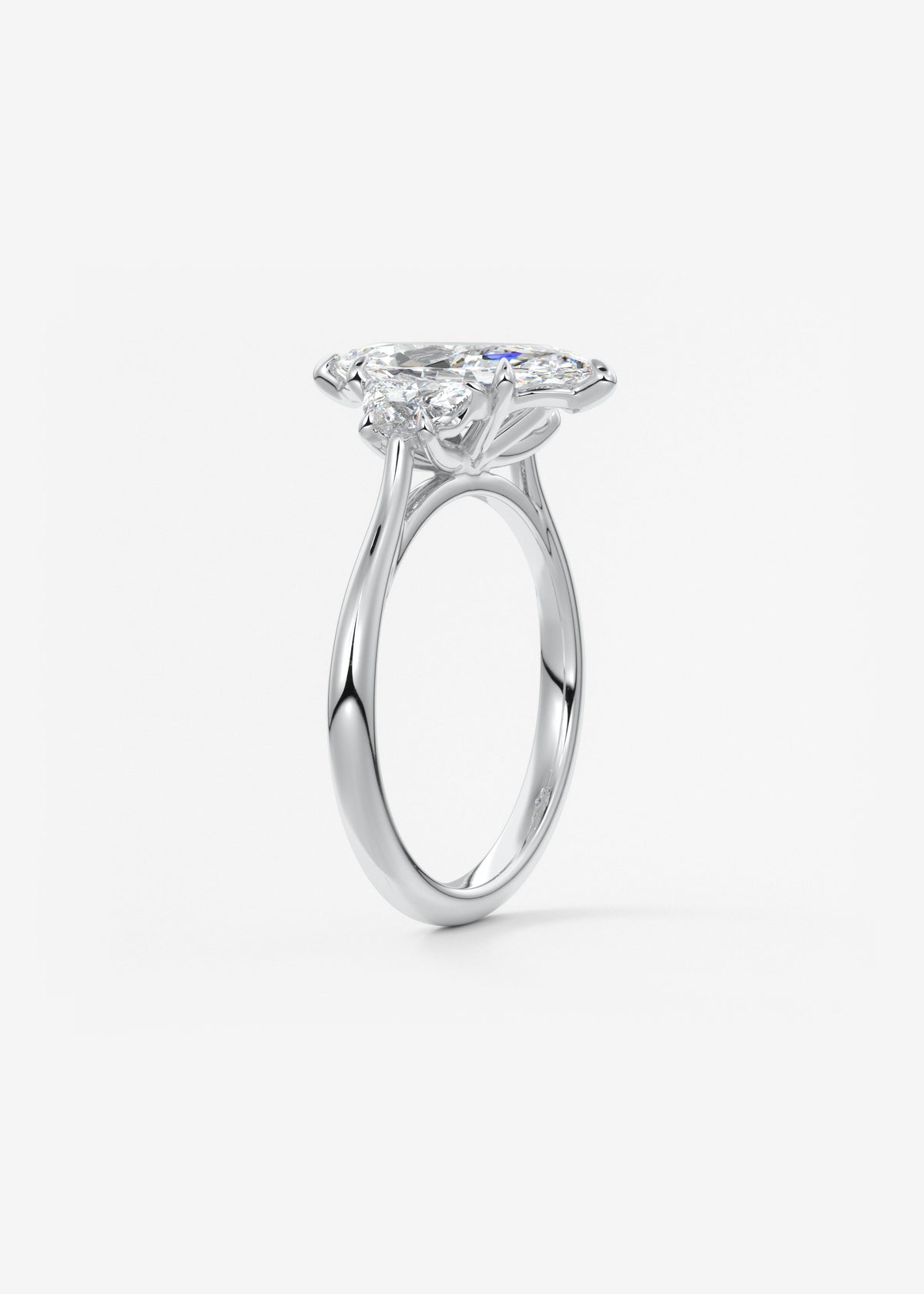Marquise Three Stone Lab Grown Diamond Engagement Ring