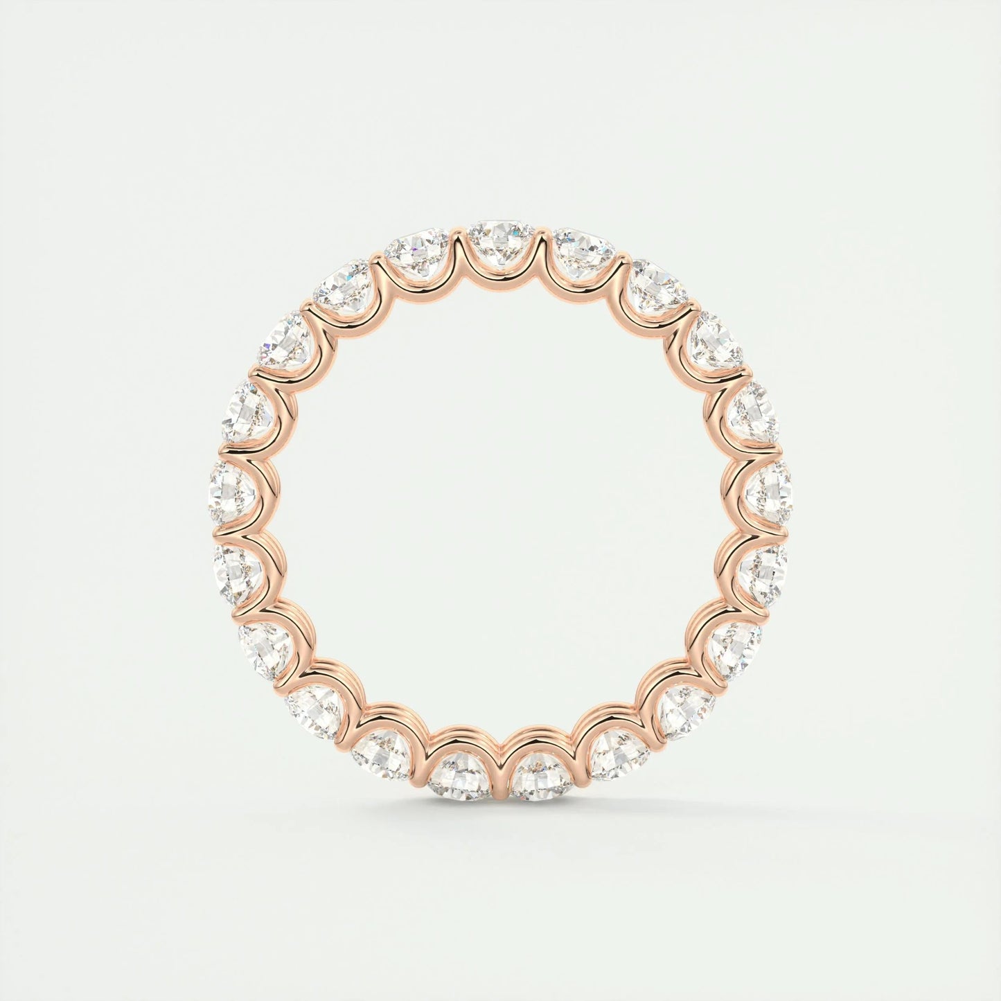 2.10 TCW Round Cut Full Eternity Moissanite Bridal Wedding Band