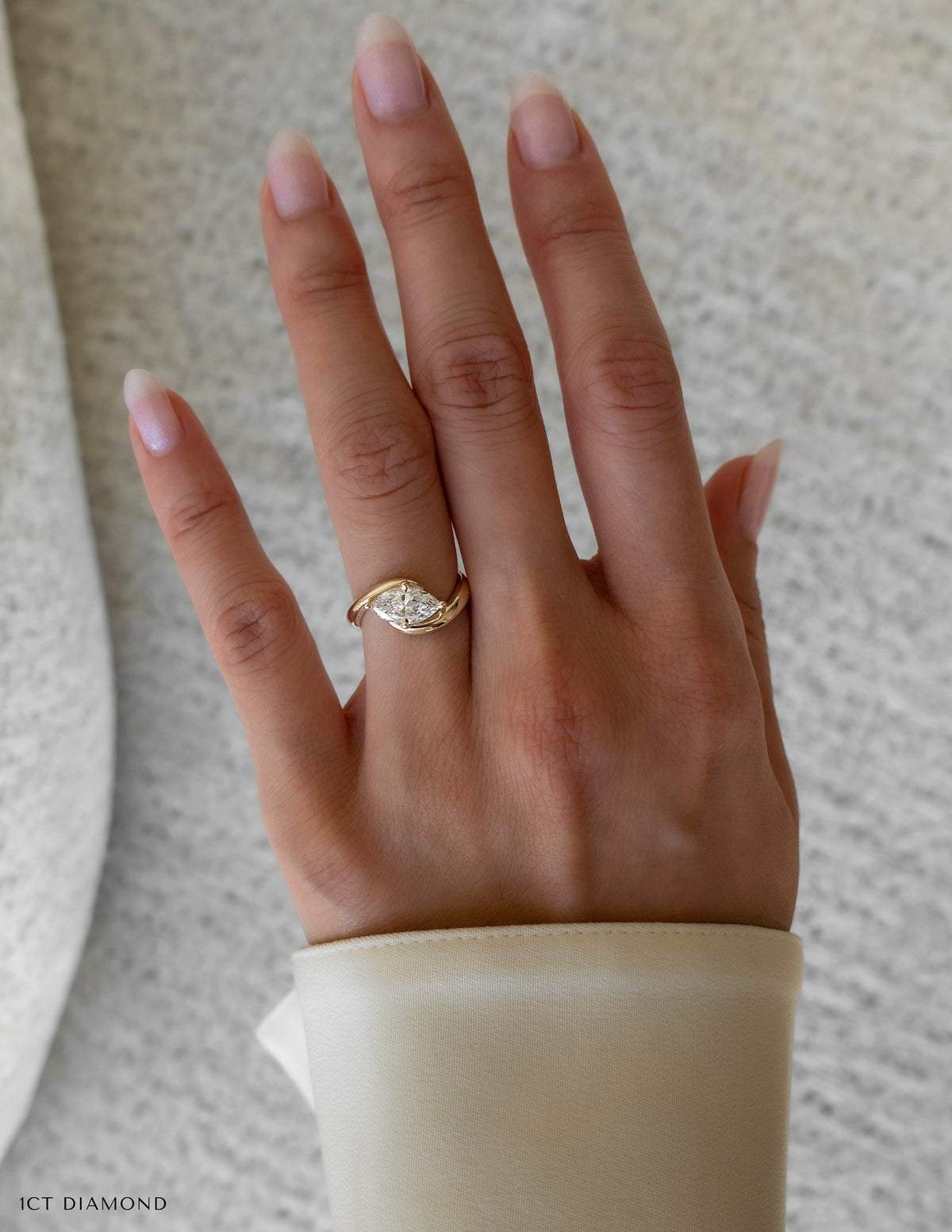 1.0 - 2.0 CT Marquise Cut Lab Grown Diamond Solitaire Engagement Ring