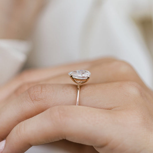 2 CT Pear Solitaire Moissanite Engagement Ring