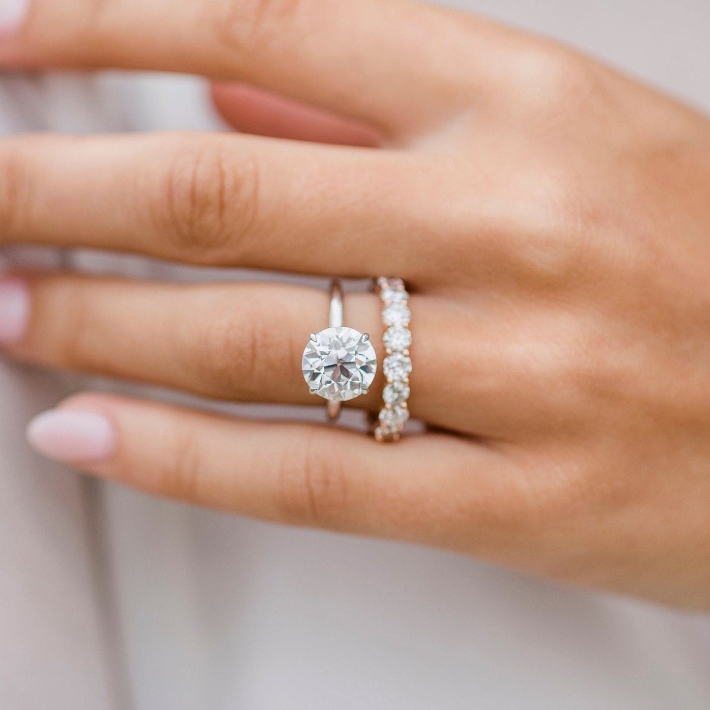 3 CT Round Solitaire Lab Grown Diamond Engagement Ring