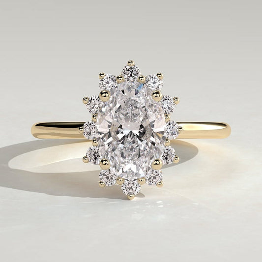 Oval Halo Lab Grown Diamond Engagement Ring