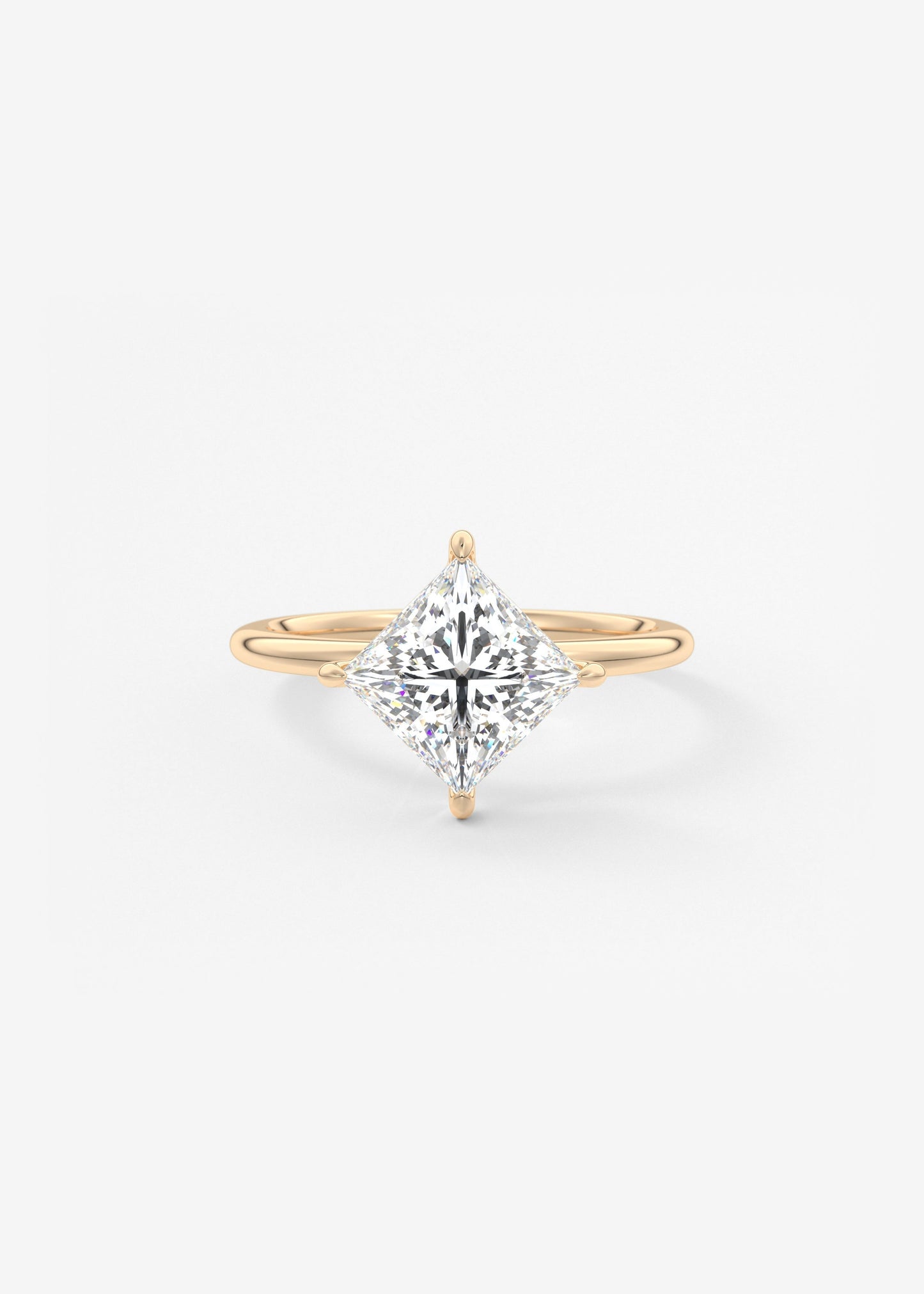 Princess Solitaire Lab Grown Diamond Engagement Ring