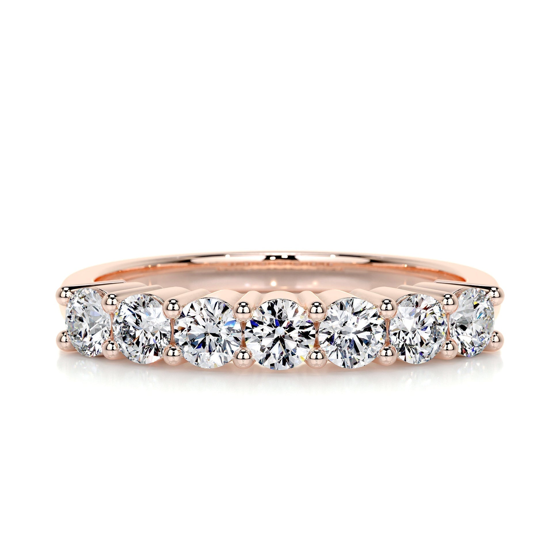 0.75 CT Round 7 Stones CVD EF/VVS Diamond Wedding Band 12