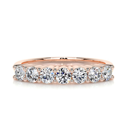 0.75 CT Round 7 Stones CVD EF/VVS Diamond Wedding Band 12