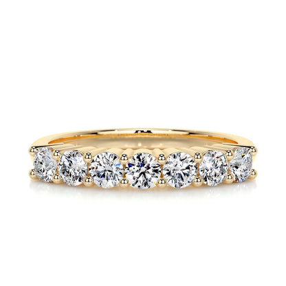 0.75 CT Round 7 Stones CVD EF/VVS Diamond Wedding Band 7