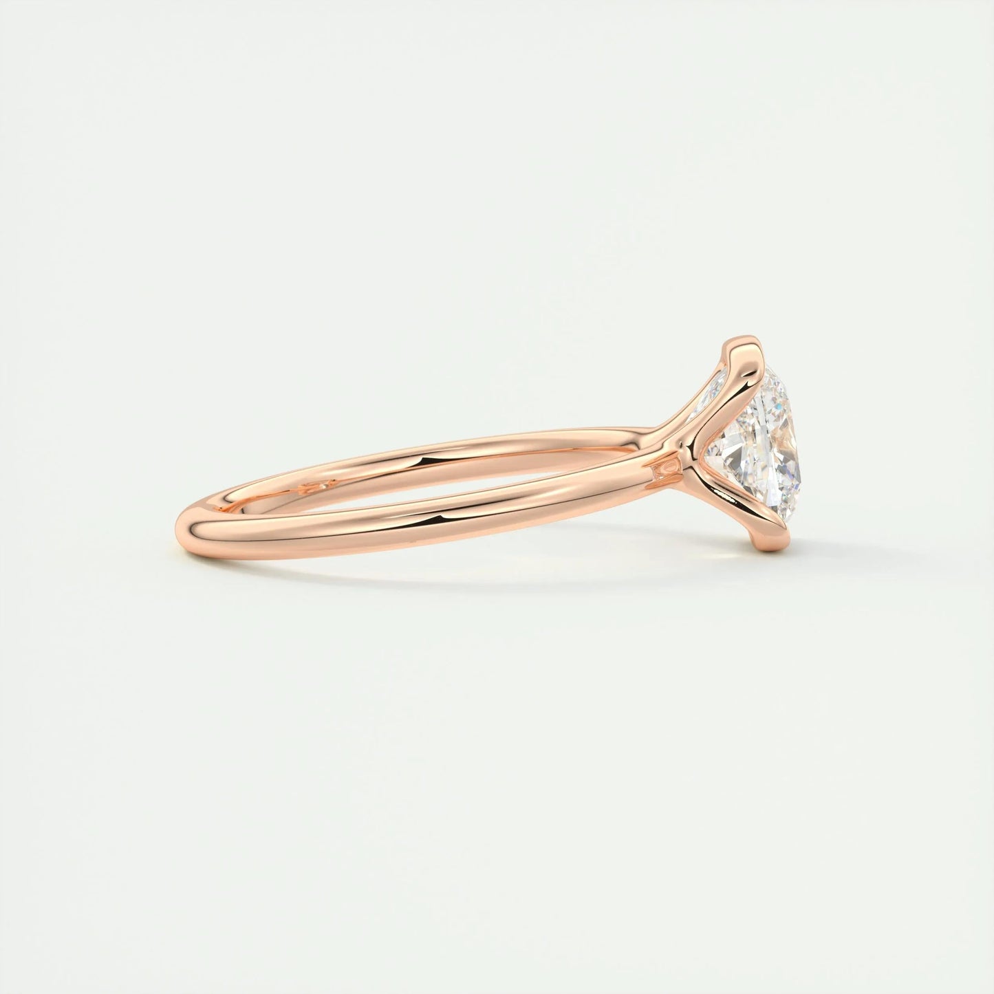 2.15 CT Cushion Half Bezel Solitaire Moissanite Engagement Ring