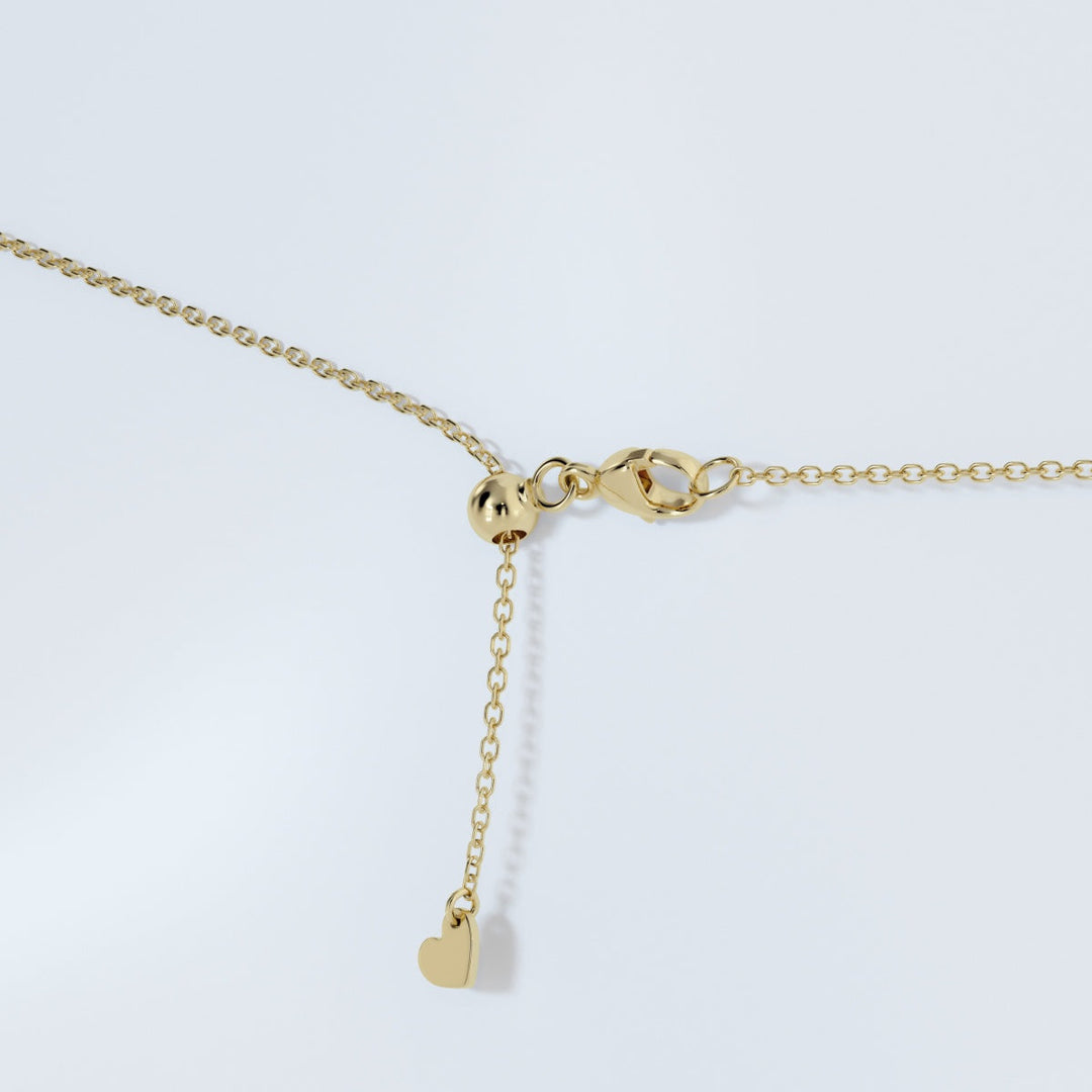 0.93 TCW Round & Pear Shape Moissanite Floral Necklace