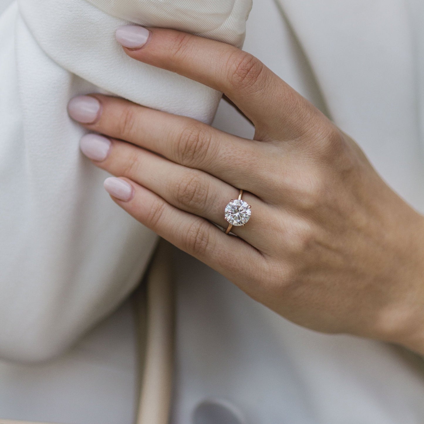 3 CT Round Solitaire Lab Grown Diamond Engagement Ring