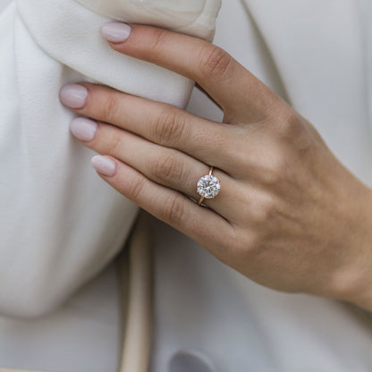 3 CT Round Solitaire Lab Grown Diamond Engagement Ring