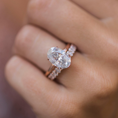 4 CT Oval Solitaire Lab Grown Diamond Engagement Ring
