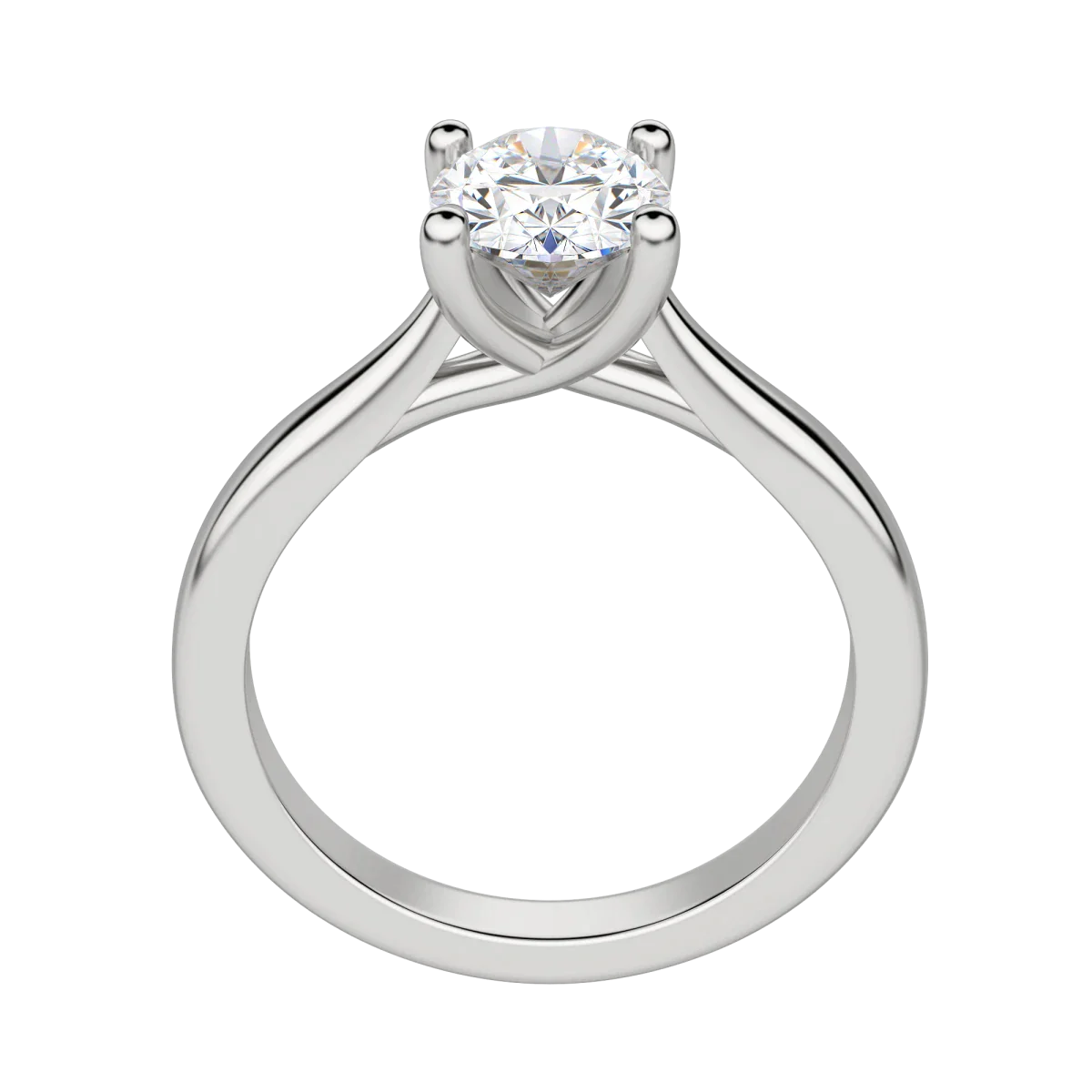 1.33 CT Oval Cut Solitaire Moissanite Engagement Ring