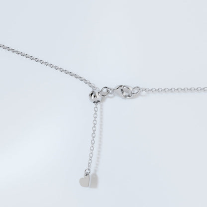 0.25 TCW Round Cut Moissanite Heart Shape Necklace