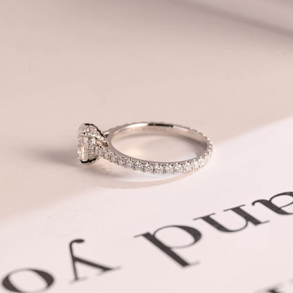 Stunning 1.0 - 2.0 CT Oval Moissanite Engagement Ring with Cathedral Design 9