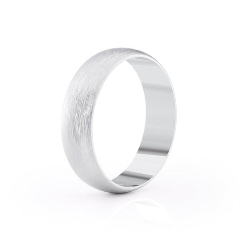 Classic Brushed Finish Wedding Band For Men