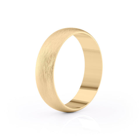 Classic Brushed Finish Wedding Band For Men