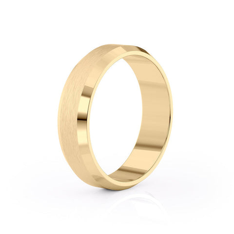 Classic Brushed Finish Wedding Band For Men